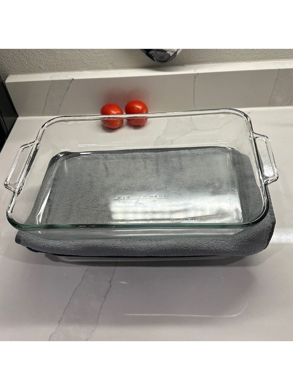 Vintage Anchor Hocking Co 5 Quart Clear Glass Baking Dish 11”x15”x2.5” Rare size